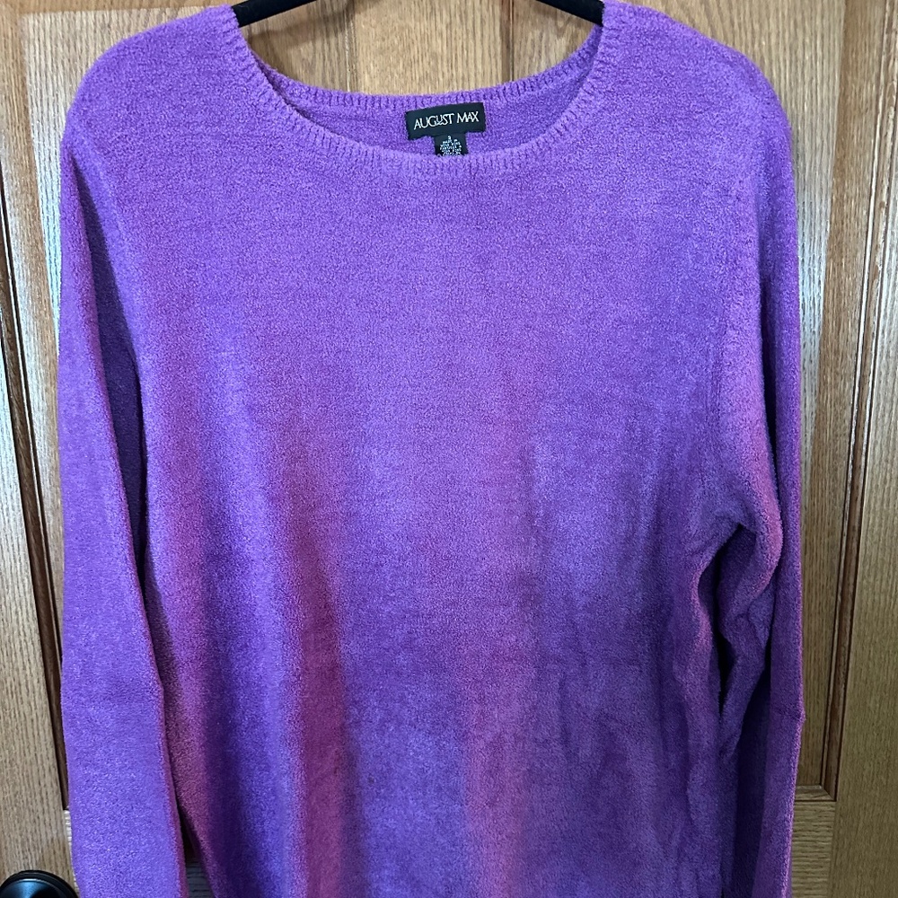 August Max Purple Crew Neck Sweater.  Plus Size 3.